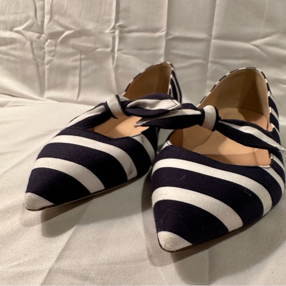 JCrew Navy & White striped shoes 👠 - Picture 7 of 7